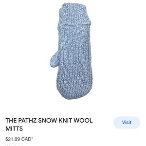 The Pathz Snow Knit Wool Mitts